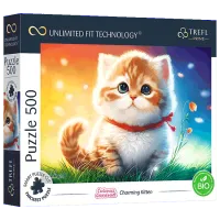 Puzzle Trefl Charming Kitten 10+/ Numărul de piese: 500