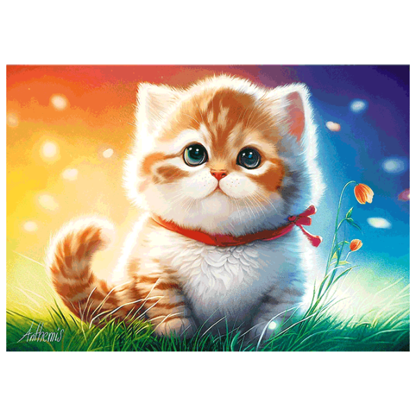Puzzle Trefl Charming Kitten 10+/ Numărul de piese: 500 photo 2