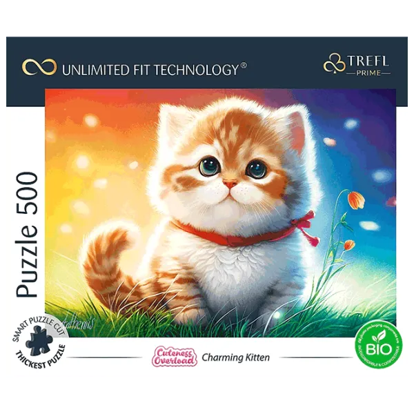 Puzzle Trefl Charming Kitten 10+/ Numărul de piese: 500 photo 3
