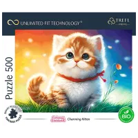 Puzzle Trefl Charming Kitten 10+/ Numărul de piese: 500 photo 3