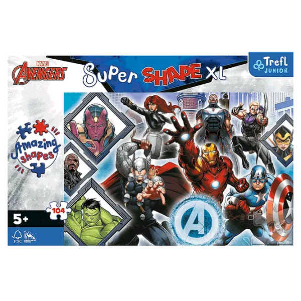 Puzzle Trefl Super Shapes XL 5+/ Количество деталей: 104 photo 3 Puzzle Trefl Super Shapes XL 5+/ Количество деталей: 104 photo 3