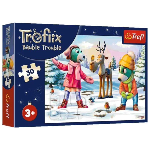 Puzzle Trefl The Treflik Christmas Time 3+/ Numărul de piese: 30 photo 1