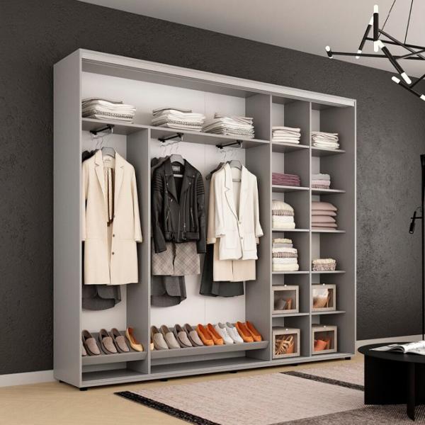 Шкаф Mobildor-Lux Compact 250 x 45см x 220 / ЛДСП / Серый photo 2