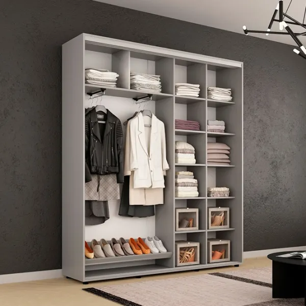 Шкаф Mobildor-Lux Compact 180 x 45см x 220 / ЛДСП / Серый photo 3