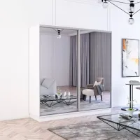 Dulap Mobildor-Lux Fox 190 x 60 x 240 / PAL / Alb photo 2