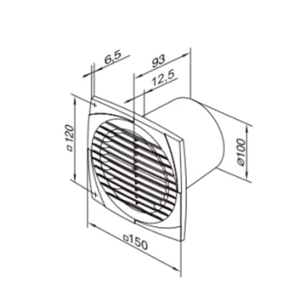 Ventilator de evacuare Ventika SIMPLE D 14 W / 95 m3/oră photo 4