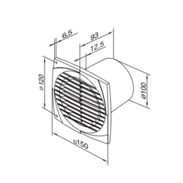Ventilator de evacuare Ventika SIMPLE D 14 W / 95 m3/oră photo 4