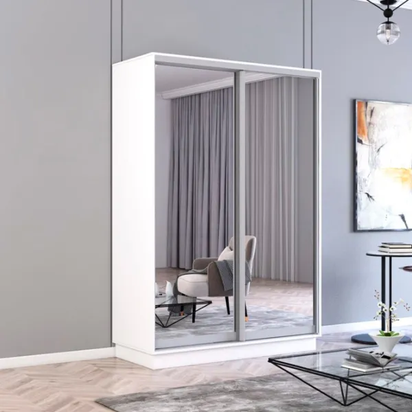 Dulap Mobildor-Lux Fox 140 x 60 x 230 / PAL / Alb photo 2