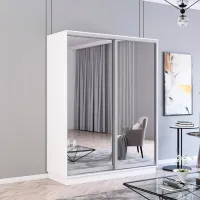 Dulap Mobildor-Lux Fox 160 x 60 x 230 / PAL / Alb photo 3