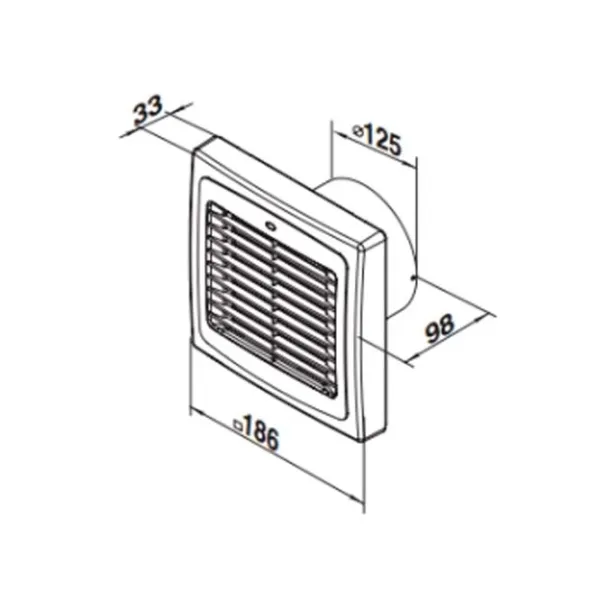 Ventilator de evacuare Ventika MATIC D 125 AA 22 W / 185 m3/oră photo 4