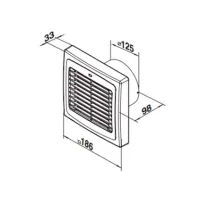 Ventilator de evacuare Ventika MATIC D 125 AA 22 W / 185 m3/oră photo 4