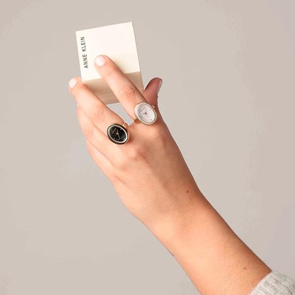Inel cu ceas pentru femei ANNE KLEIN AK/5126RINGBK Cuarț / 17 mm photo 5 Inel cu ceas pentru femei ANNE KLEIN AK/5126RINGBK Cuarț / 17 mm photo 5