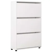 Dulap pentru încălțăminte Mobildor-Lux LEO Slim 125 x 90 x 16 /White /White