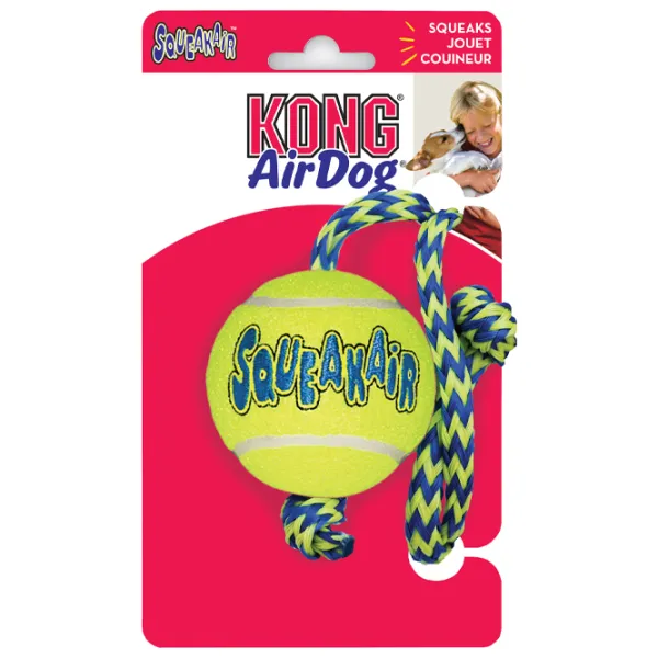 Frânghie cu minge pentru câine Flamingo KONG Squeakair  photo 2 Frânghie cu minge pentru câine Flamingo KONG Squeakair  photo 2