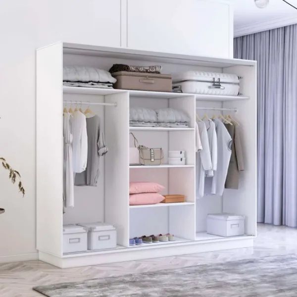 Dulap Mobildor-Lux Fox 260 x 60 x 220 / PAL / Alb photo 3