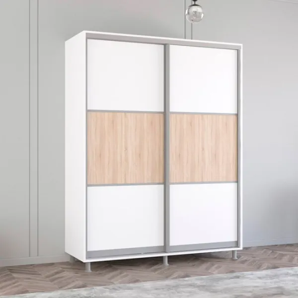 Шкаф Mobildor-Lux Aron K 180 x 60см x 230 / ЛДСП / Белый photo 3