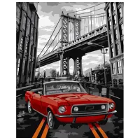 Картина по номерам Strateg Мустанг на мосту DY429 50 x 40 см / Вертикальная