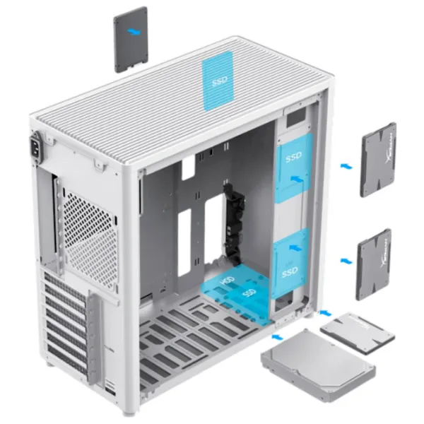 Корпус Gamemax MeshBox Pro Mid Tower / Белый photo 13