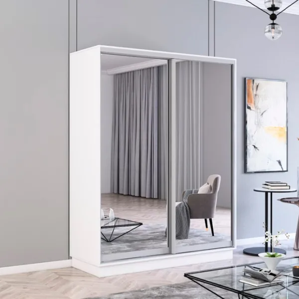 Шкаф Mobildor-Lux Fox 180 x 60см x 210 / ЛДСП / Белый photo 3