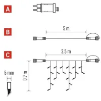 Гирлянды LED EMOS D1CW02 / Тёплый белый photo 3
