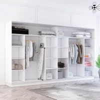 Dulap Mobildor-Lux Fox 370 x 60 x 200 / PAL / Alb photo 3