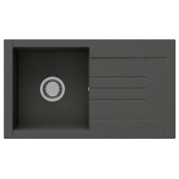 Chiuvetă SanDonna Set Arona 760 76 x 44 / Piatră naturală / Black Metalic photo 2
