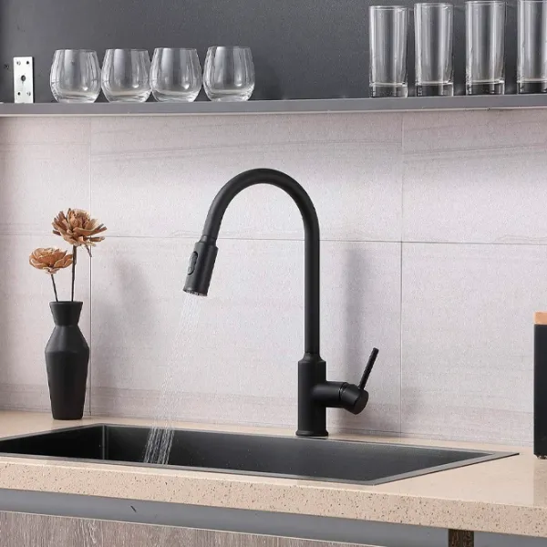 Chiuvetă SanDonna Set Arona 760 76 x 44 / Piatră naturală / Black Metalic photo 3