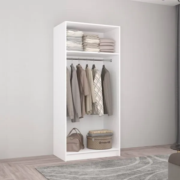 Dulap Mobildor-Lux Smart-Home 90 x 56 x 200 / PAL / Alb photo 3
