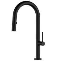 Baterie pentru bucătărie SanDonna VOR58831 Mono comandă / Pivotantă / Alamă / Black