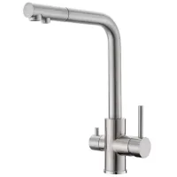 Baterie pentru bucătărie Genesis C007CH Mono comandă / Pivotantă / Alamă / Crom