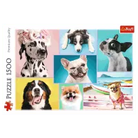 Puzzle Trefl Cute Dogs 12+/ Numărul de piese: 1500 photo 2