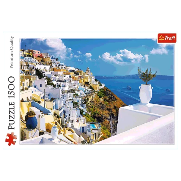 Puzzle Trefl Santorini Greece 12+/ Numărul de piese: 1500 photo 2 Puzzle Trefl Santorini Greece 12+/ Numărul de piese: 1500 photo 2