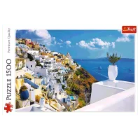 Puzzle Trefl Santorini Greece 12+/ Numărul de piese: 1500 photo 2