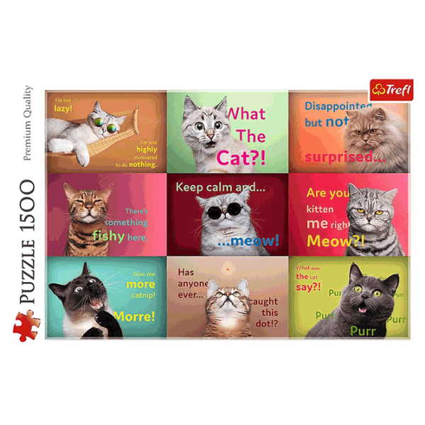 Puzzle Trefl Funny Cats 12+/ Numărul de piese: 1500 photo 3 Puzzle Trefl Funny Cats 12+/ Numărul de piese: 1500 photo 3