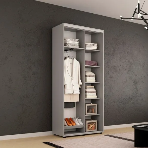 Шкаф Mobildor-Lux Compact 130 x 45см x 220 / ЛДСП / Светло серый photo 3