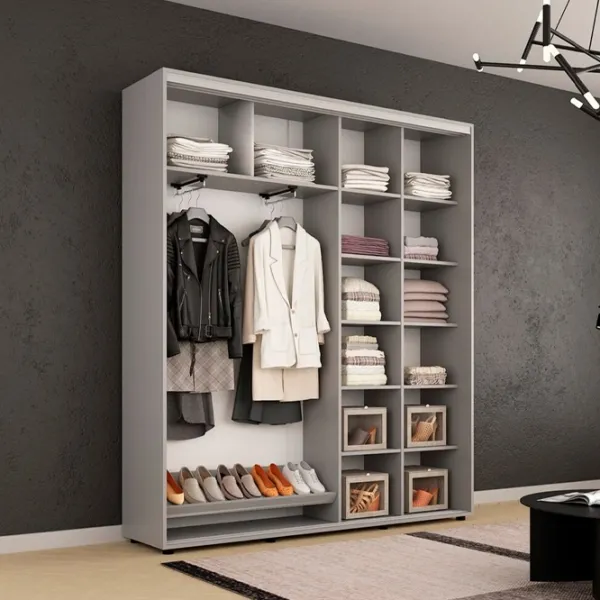 Dulap Mobildor-Lux Compact 220 x 45 x 220 / PAL / Gri deschis photo 2