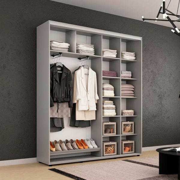 Dulap Mobildor-Lux Compact 220 x 45 x 220 / PAL / Gri deschis photo 2