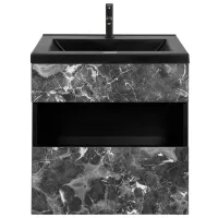 Шкаф с умывальником Aquatoria Nero ЛДСП / Серый