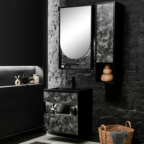 Dulap cu lavoar Aquatoria Nero PAL / Gray photo 3