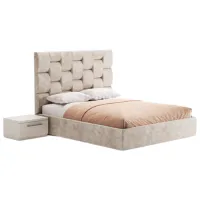 Кровать Indart Cascad 160 x 200 см / ЛДСП / Бежевый