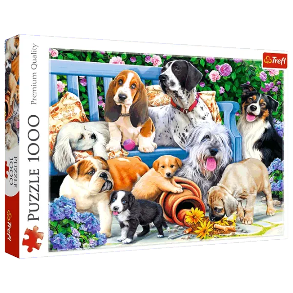 Puzzle Trefl Dogs in the garden 12+/ Количество деталей: 1000 photo 1 Puzzle Trefl Dogs in the garden 12+/ Количество деталей: 1000 photo 1