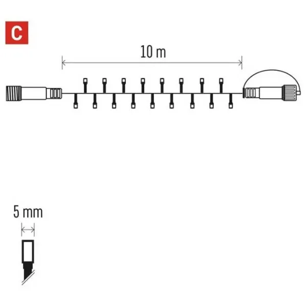 Гирлянды LED EMOS D1AR01  / Красный photo 4