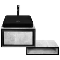 Наборы мебели для ванной комнаты Aquatoria Eclipse ЛДСП / Серый