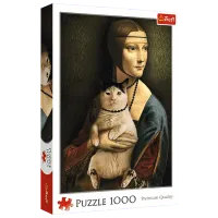 Puzzle Trefl Lady with Cat 10+/ Numărul de piese: 1000