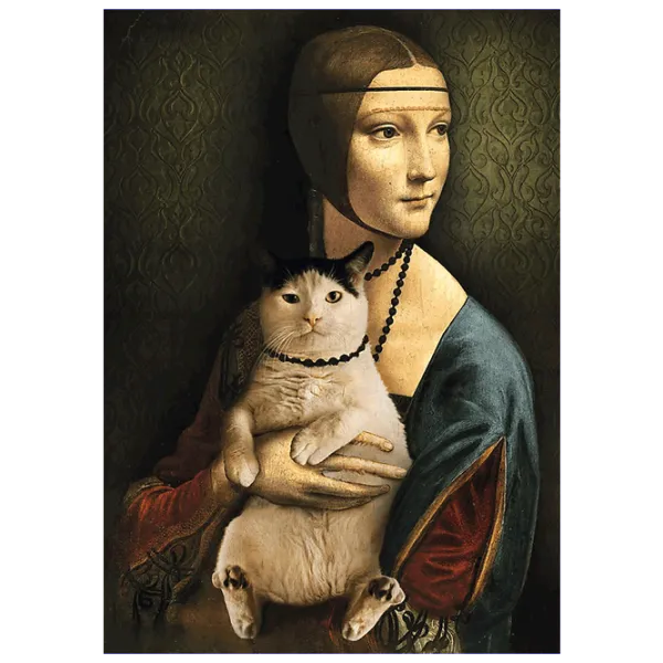 Puzzle Trefl Lady with Cat 10+/ Numărul de piese: 1000 photo 2