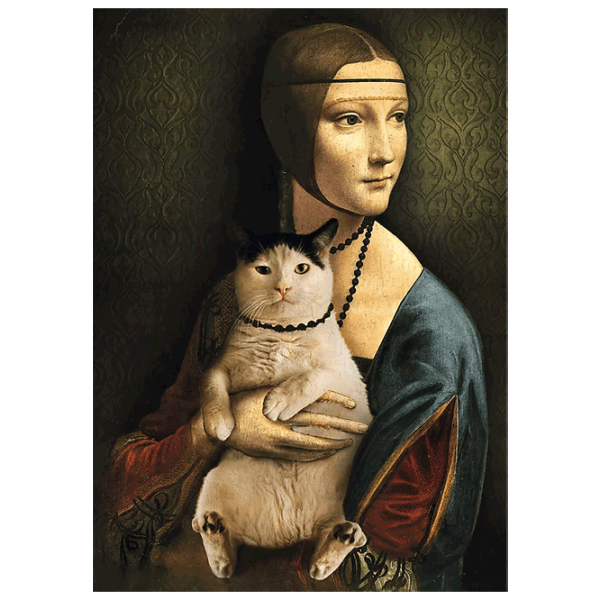 Puzzle Trefl Lady with Cat 10+/ Numărul de piese: 1000 photo 2