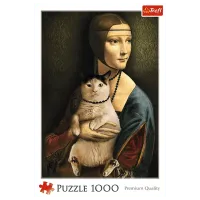 Puzzle Trefl Lady with Cat 10+/ Numărul de piese: 1000 photo 3