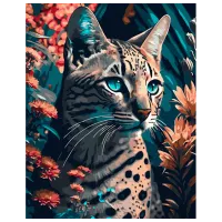 Pictură pe numere Strateg Pisică prădătoare GS905 50 x 40 cm / Verticală