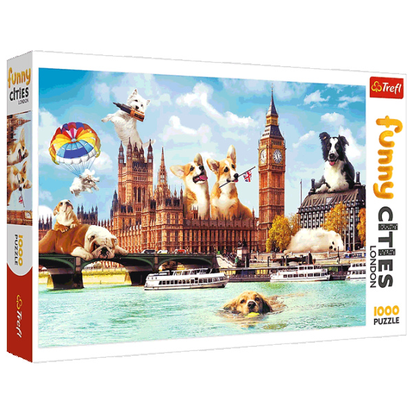 Puzzle Trefl Funny Cities Dogs in London 12+/ Numărul de piese: 1000 photo 1 Puzzle Trefl Funny Cities Dogs in London 12+/ Numărul de piese: 1000 photo 1
