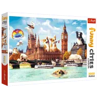 Puzzle Trefl Funny Cities Dogs in London 12+/ Numărul de piese: 1000